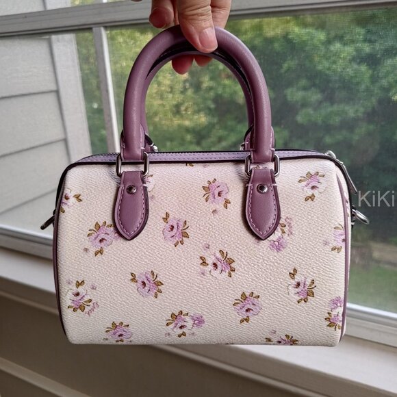 Coach Mini Rowan Crossbody Bag With Floral Print CAL69 - Picture 13 of 15